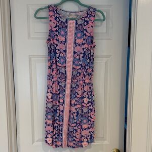 Lilly Pulitzer Sleeveless Floral Mini Dress in Pink and Blue